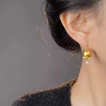 Delicate Artisan Gold Earring