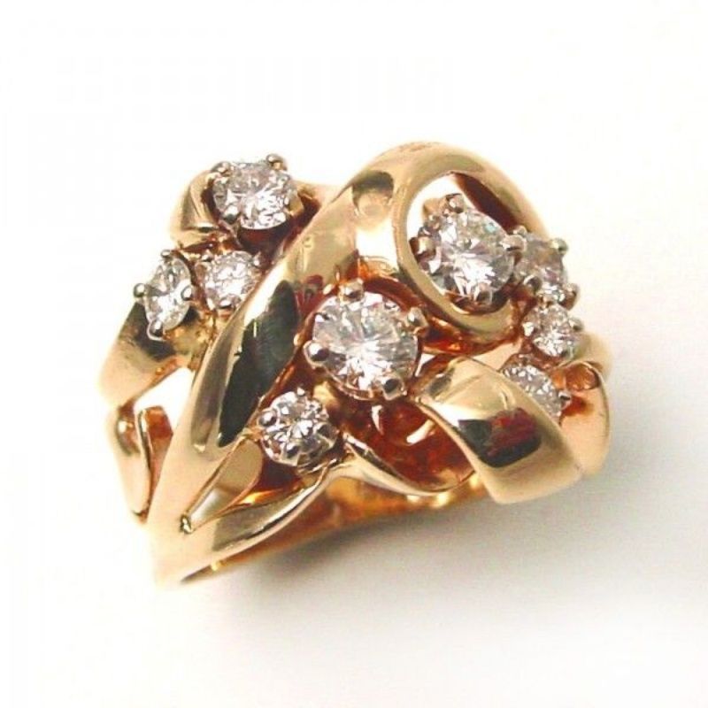 Delicate Artisan Gold Ring