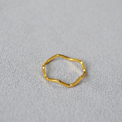 Delicate Artisan Gold Ring