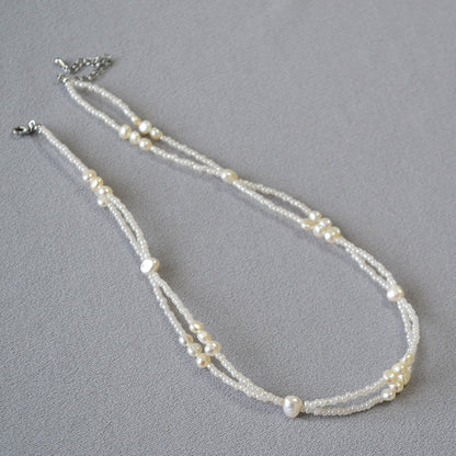 Delicate Artisan Pearl Necklace