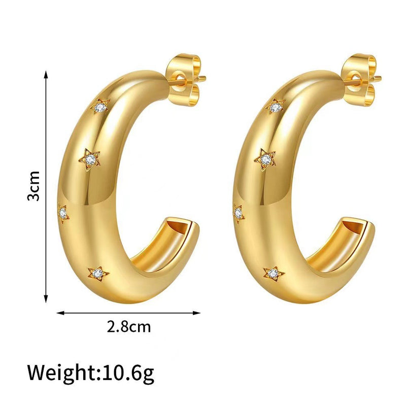 Delicate Artisan Gold Earring
