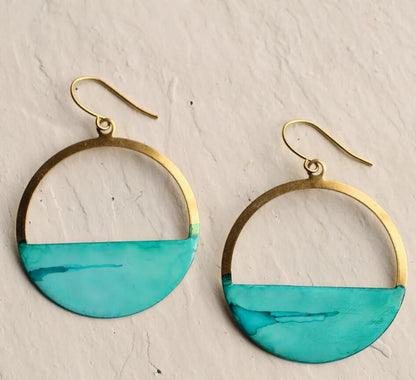 Vintage Handmade Gold Earring