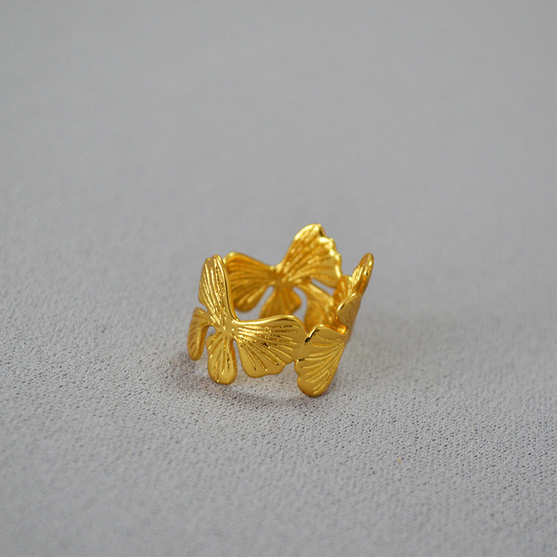 Delicate Artisan Gold Ring