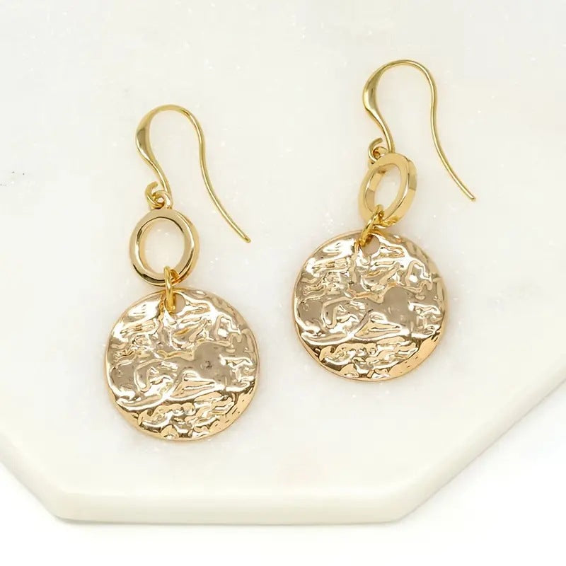 Delicate Artisan Gold Earring