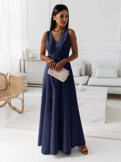 KS | Gretchen -Feminine ankle-length dresses with V-neckline