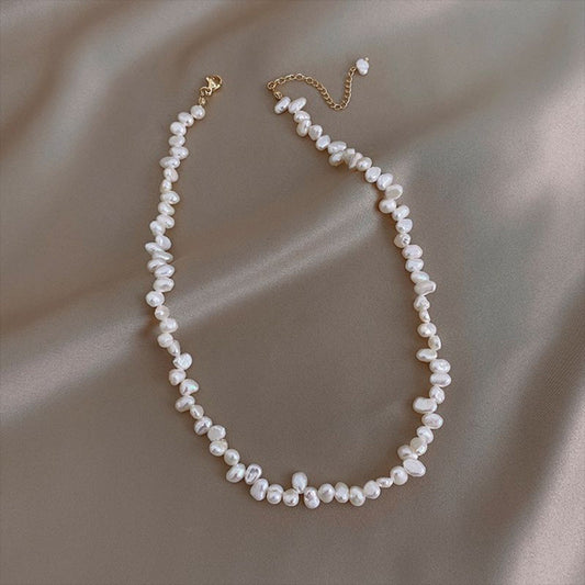 Delicate Artisan Pearl Necklace