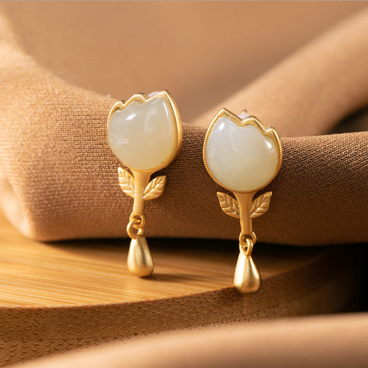 Vintage Handmade Gold Earring