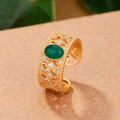 Delicate Artisan Gold Ring