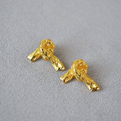 Delicate Artisan Gold Earring