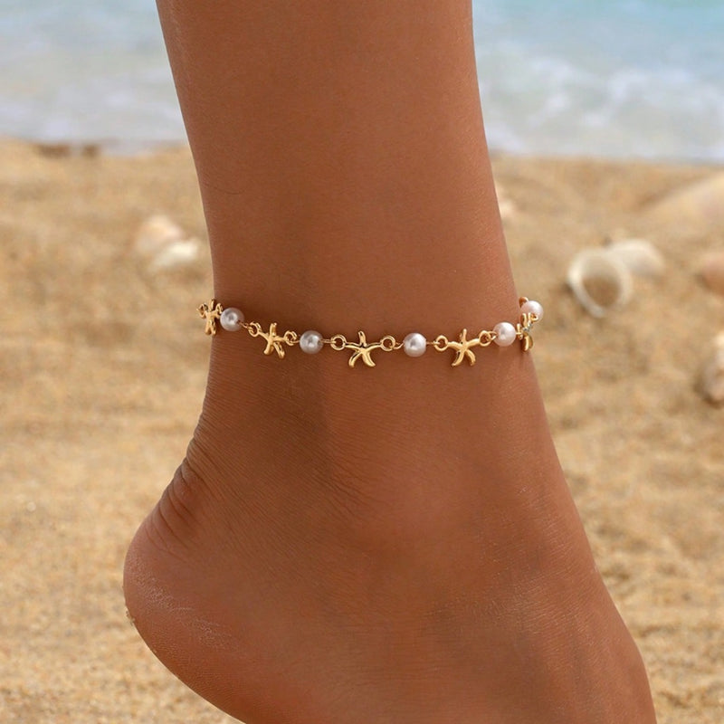 Beautiful Pearl Anklet with Unique Style
