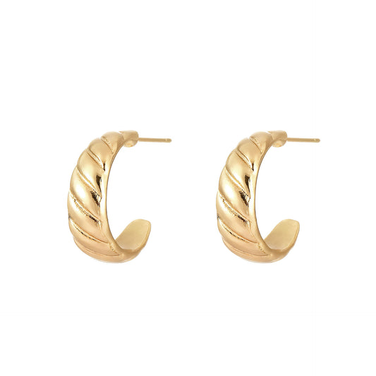 Delicate Artisan Gold Earring