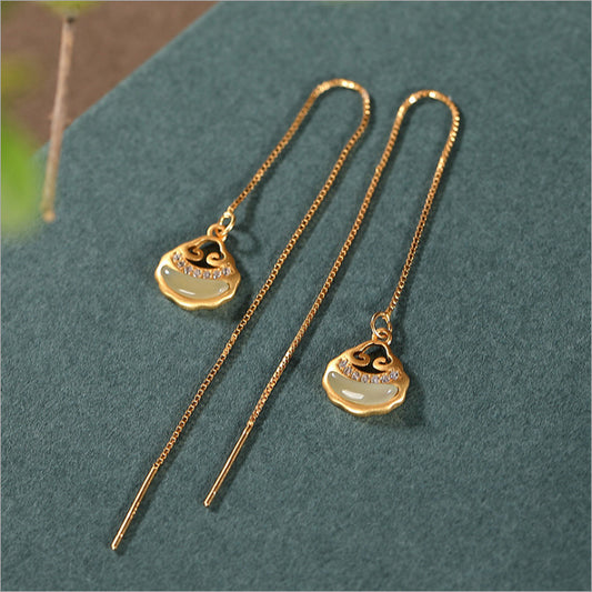 Delicate Artisan Gold Earring