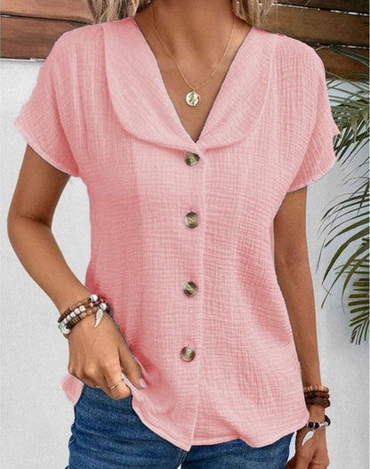 KS | Elegant & stylish button-down blouse with collar