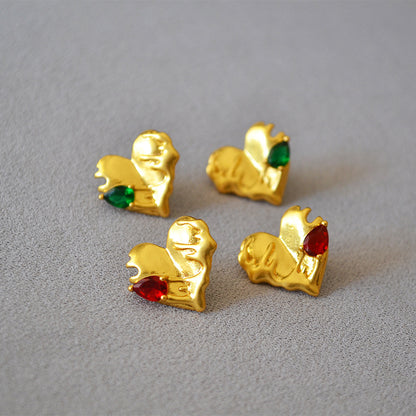 Delicate Artisan Gold Earring