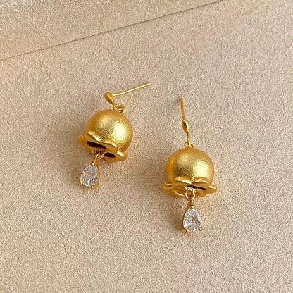 Delicate Artisan Gold Earring