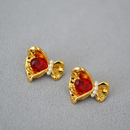 Delicate Artisan Gold Earring