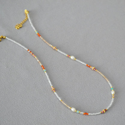 Delicate Artisan Pearl Necklace