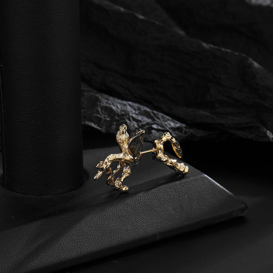 Delicate Artisan Gold Earring