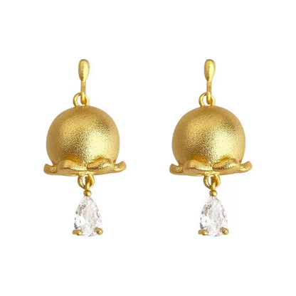 Delicate Artisan Gold Earring