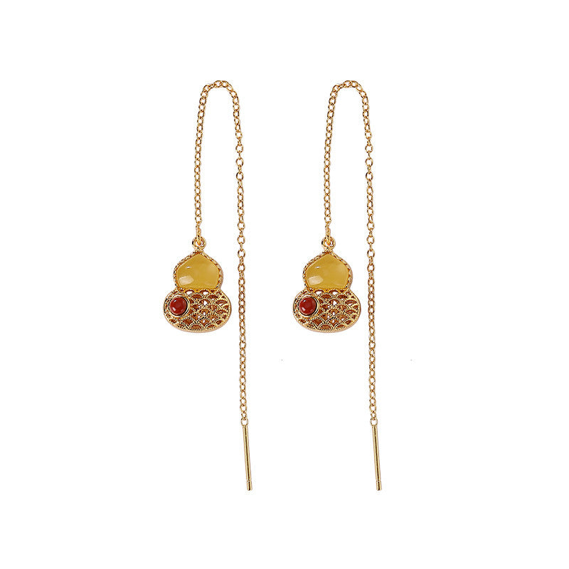 Vintage Handmade Gold Earring