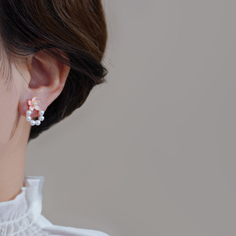 Delicate Artisan Pearl Earring