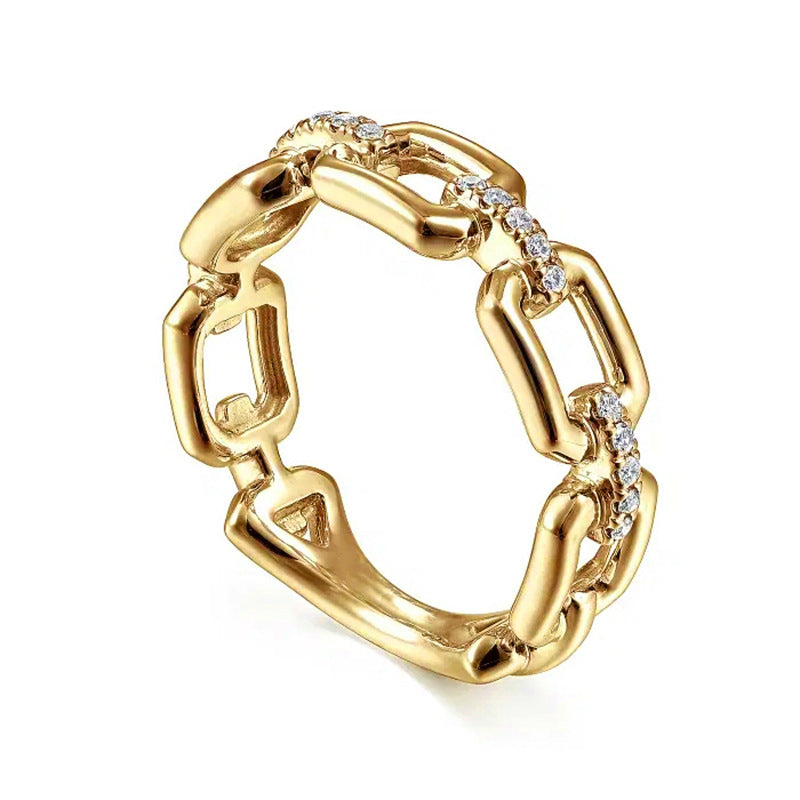 Delicate Artisan Gold Ring