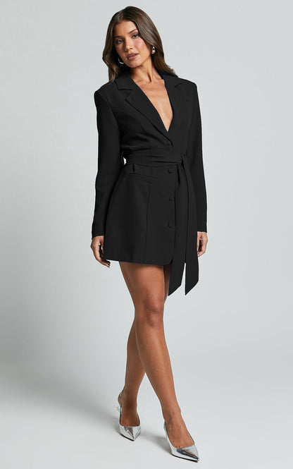 JO | Blazer dress with belt for women
