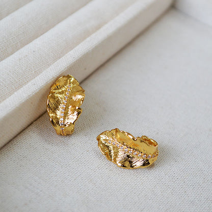 Delicate Artisan Gold Earring