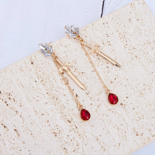 Delicate Artisan Gold Earring