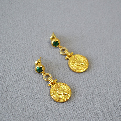 Delicate Artisan Gold Earring
