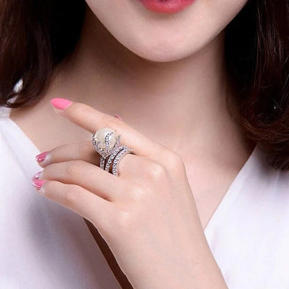 Delicate Artisan Pearl Ring