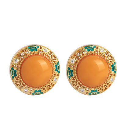 Delicate Artisan Gold Earring