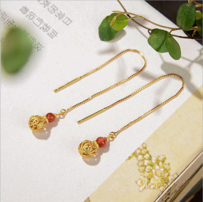 Delicate Artisan Gold Earring