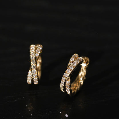 Vintage Handmade Gold Earring