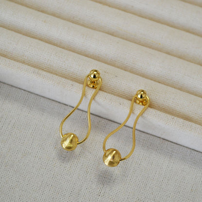 Delicate Artisan Gold Earring