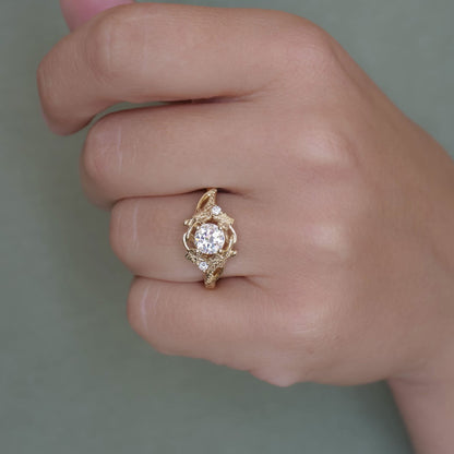 Delicate Artisan Gold Ring
