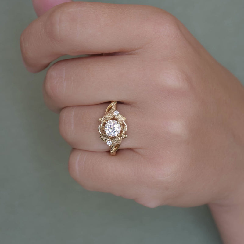 Delicate Artisan Gold Ring