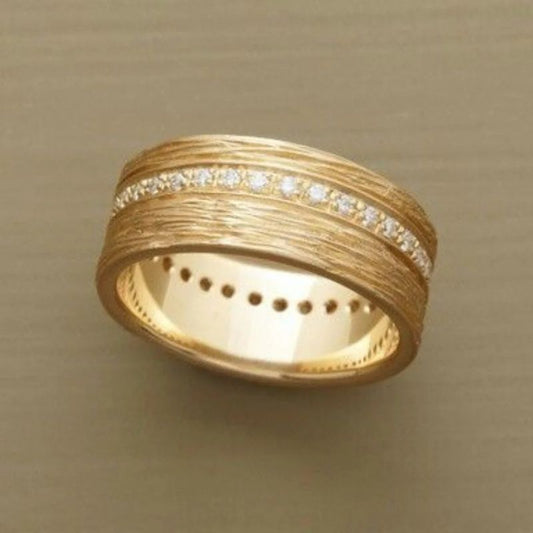 Delicate Artisan Gold Ring