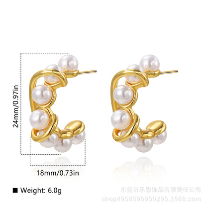 Delicate Artisan Pearl Earring