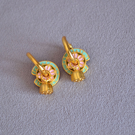 Delicate Artisan Gold Earring