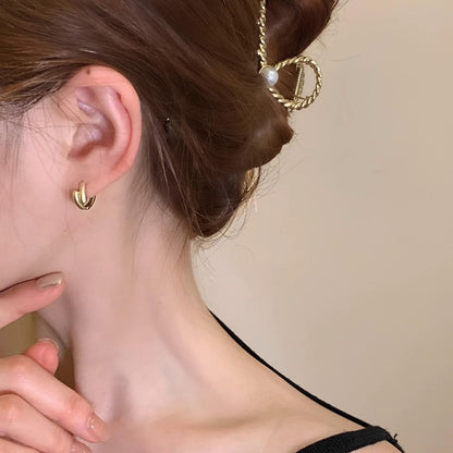 Vintage Handmade Gold Earring