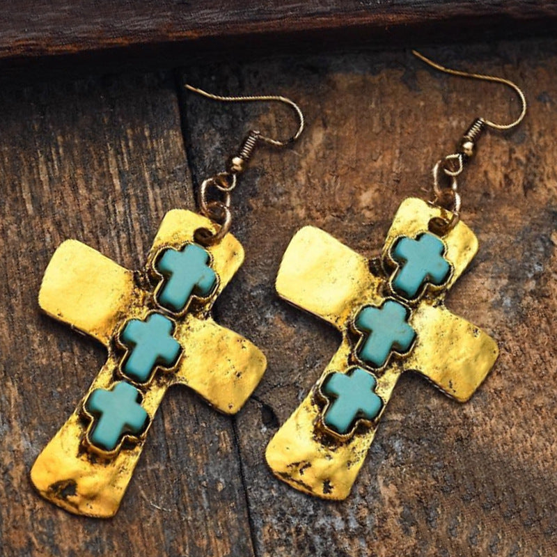 Vintage Handmade Gold Earring