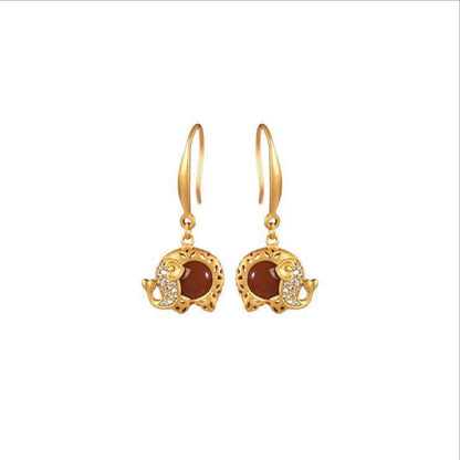 Vintage Handmade Gold Earring