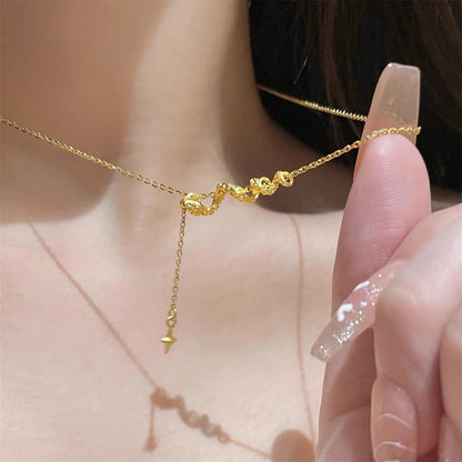 Vintage Handmade Gold Necklace
