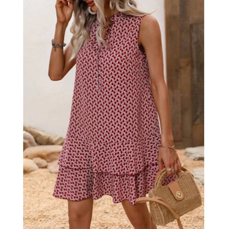 KS | Boho Print Shift Midi Dress