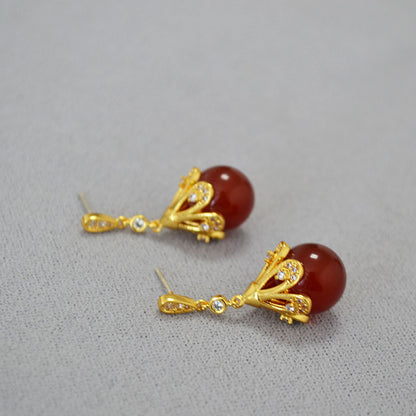 Vintage Handmade Gold Earring