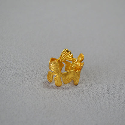 Delicate Artisan Gold Ring