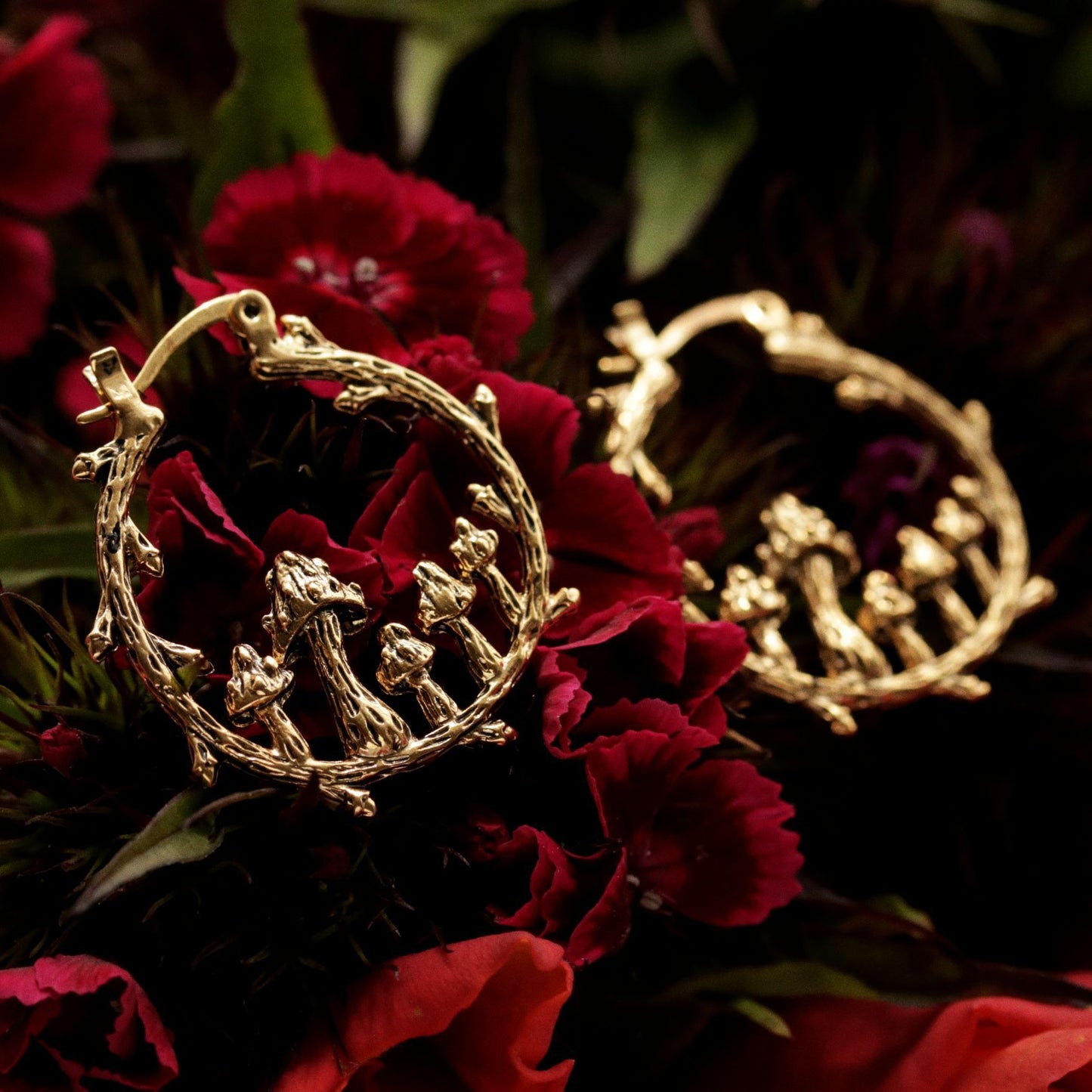 Vintage Handmade Gold Earring
