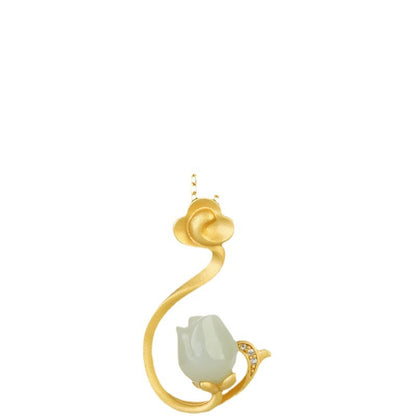 Delicate Artisan Gold Pendant