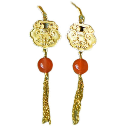 Delicate Artisan Gold Earring